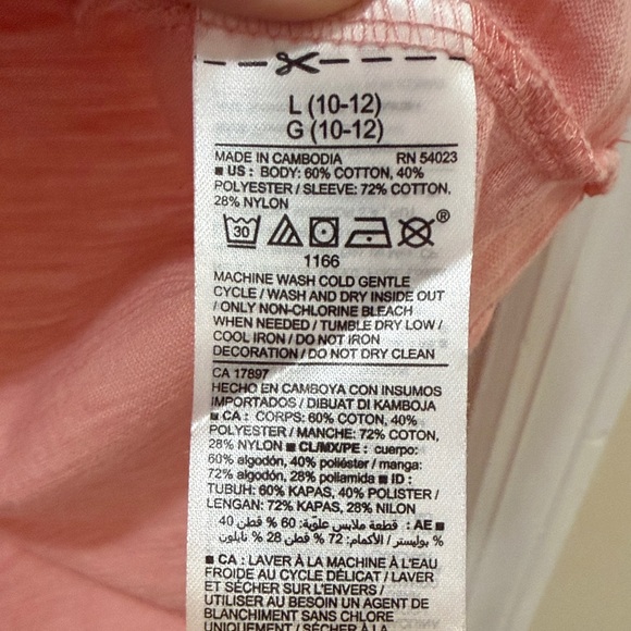 Old Navy BOHO Pink Lace Sleeve Blouse Lightweight and Soft - Picture 8 of 9